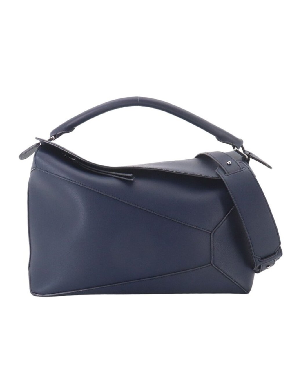 Loewe Puzzle Edge Bag Large 2-Way Bag Leather Navy
